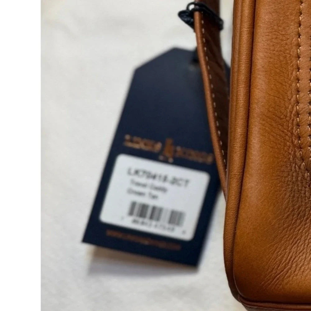 Links Kings Premium Leather Travel Caddy | Toiletry Bag with Dust Bag  NWT
